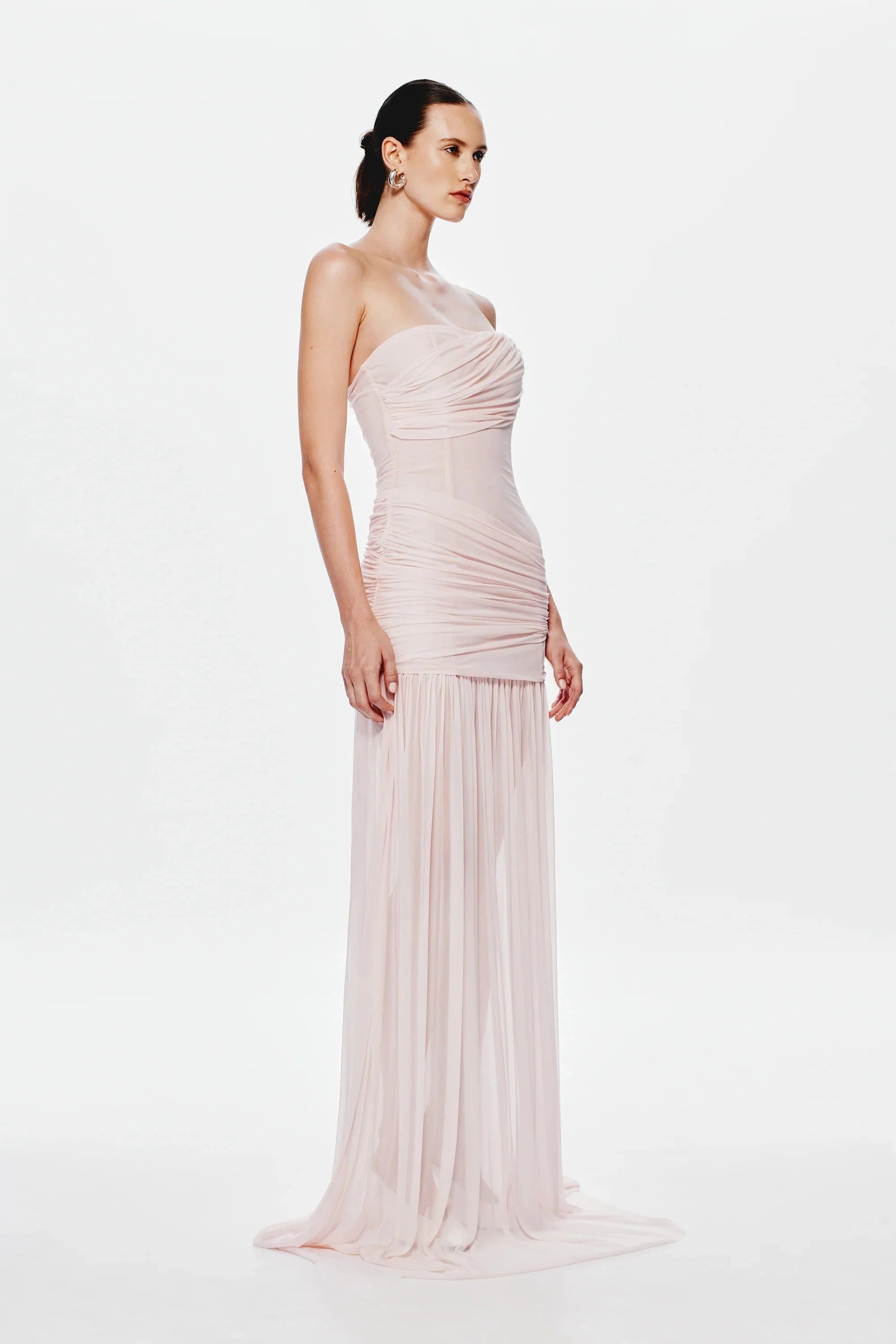 Misha Ember Wrapped Maxi Dress - Dusty Pink