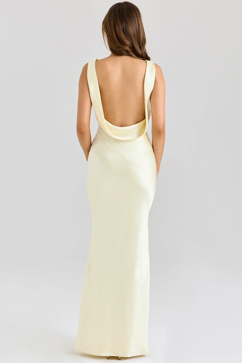 Livette - Draped Cowl Neck Maxi Dress