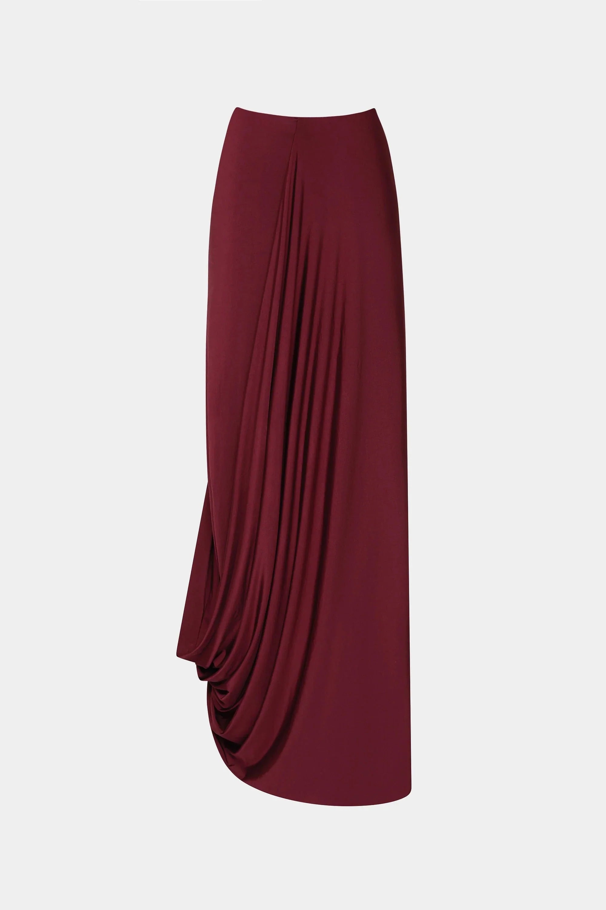 Misha Waterfall Jersey Maxi Skirt - Port
