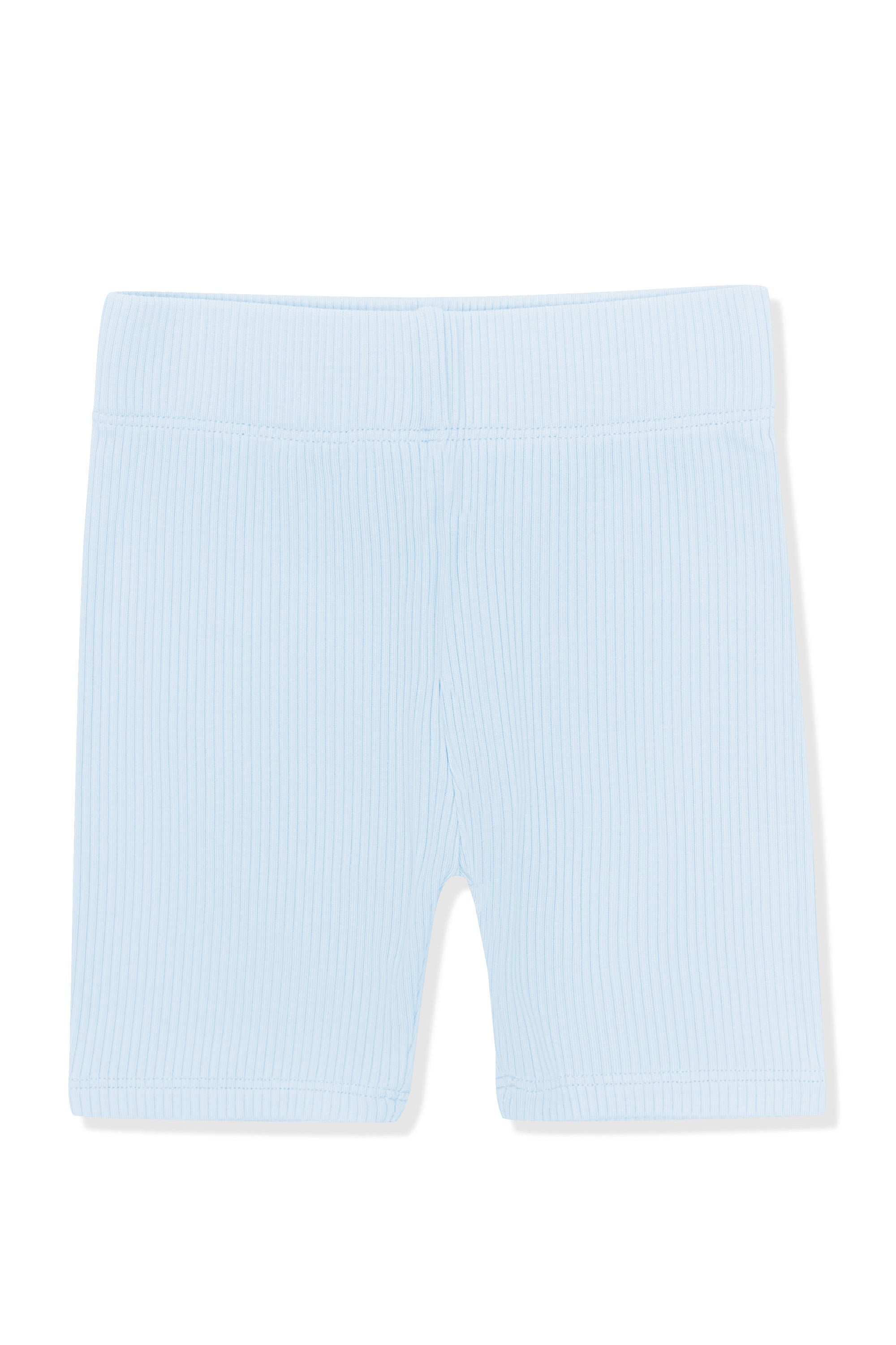 Ribbed Toddler Biker Shorts in Breeze