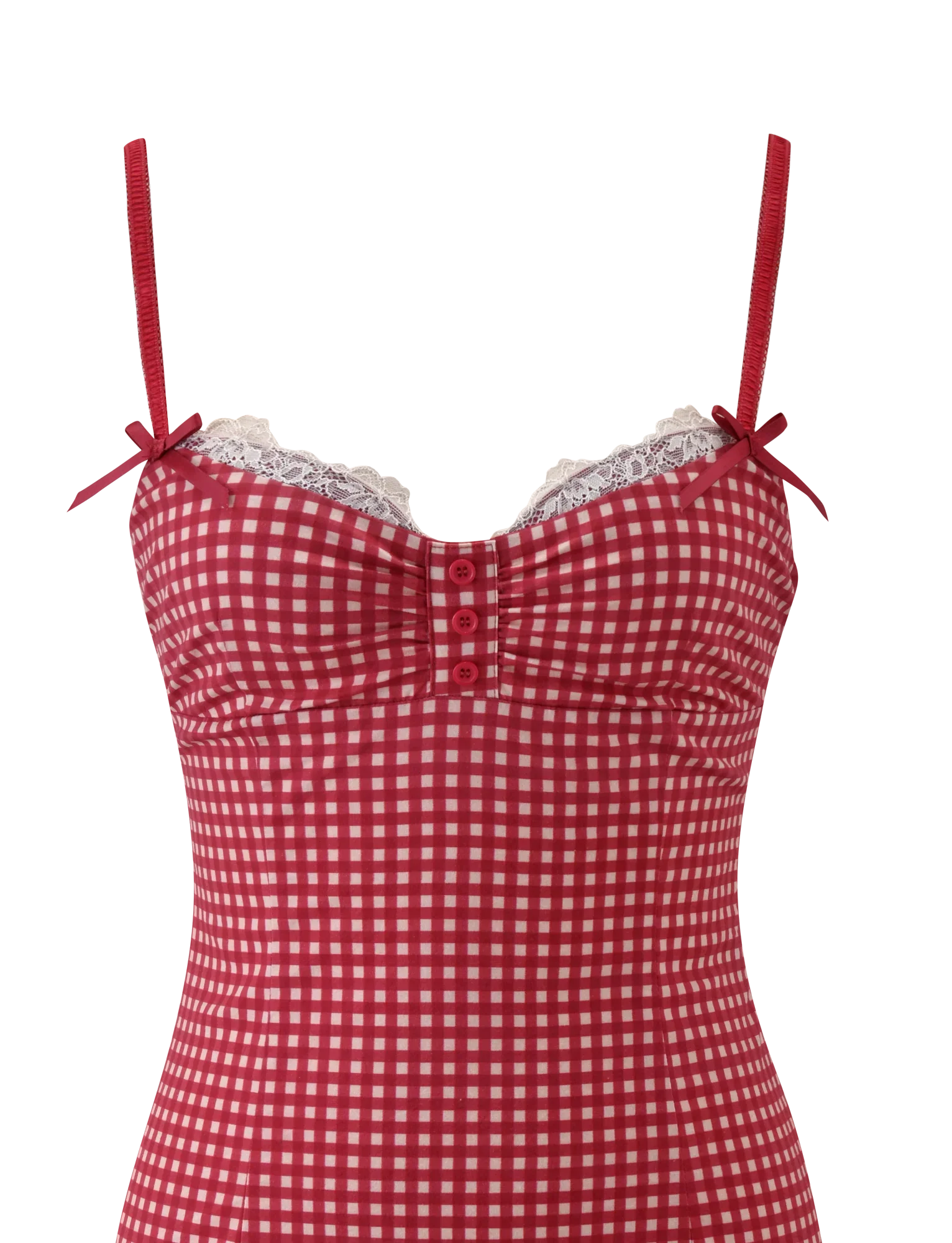 Emmaline Mini Dress - Red Gingham