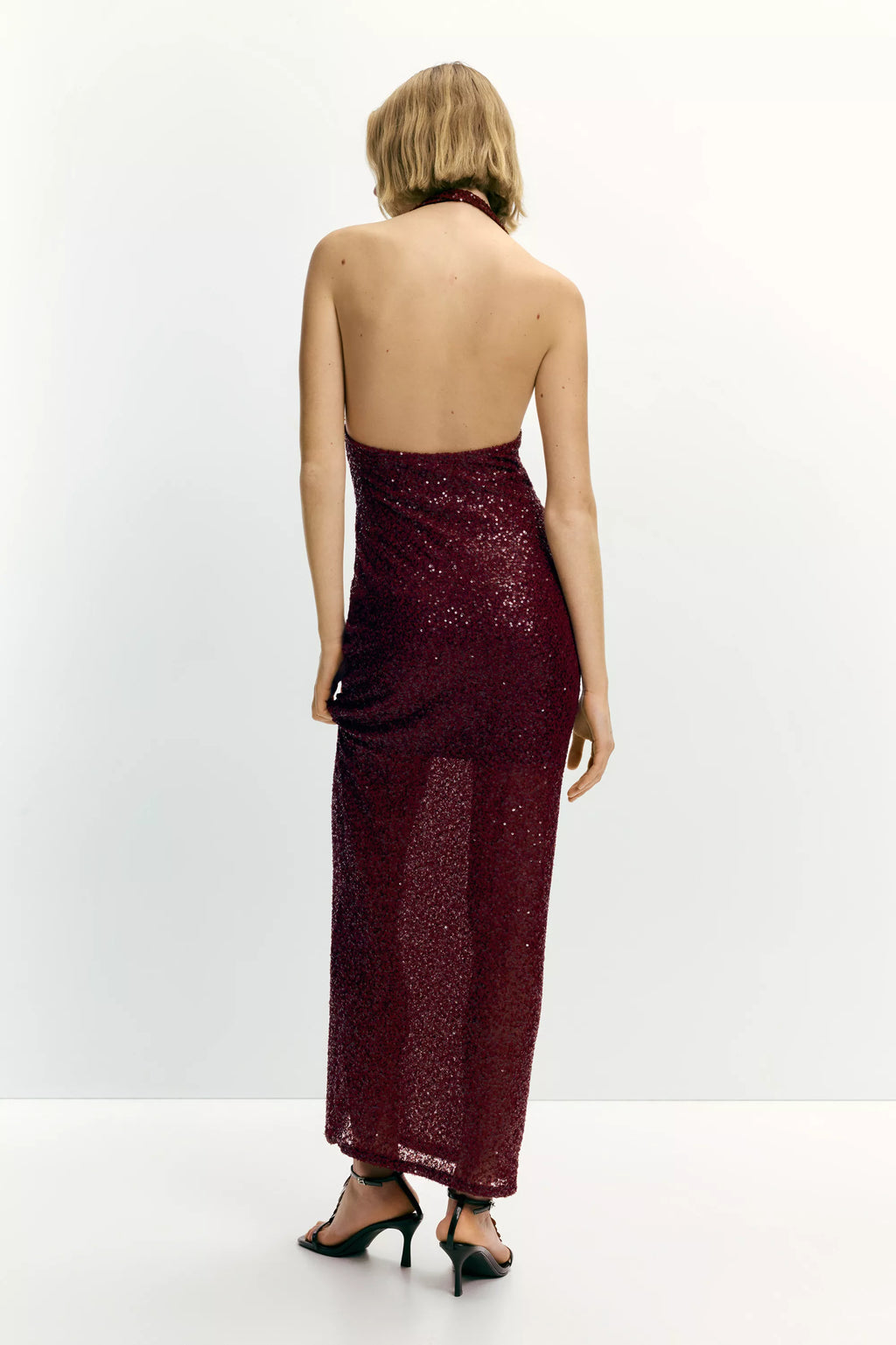 Elyra | Halter Sequin Dress