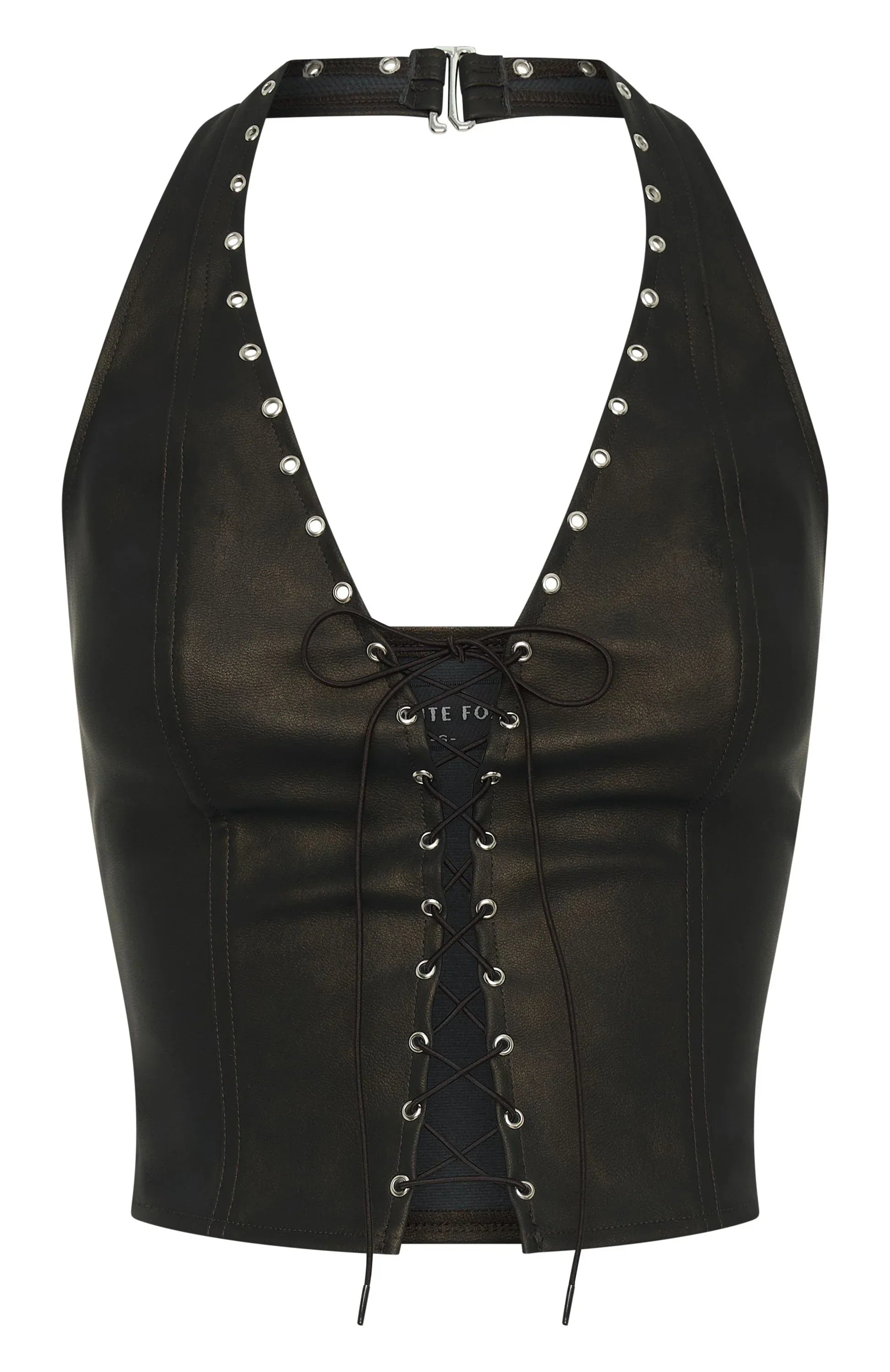 Falling Star PU Bustier Chocolate