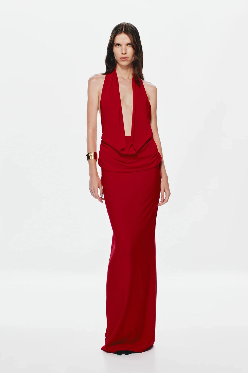 Misha Vanessa Jersey Maxi Dress - Cherry