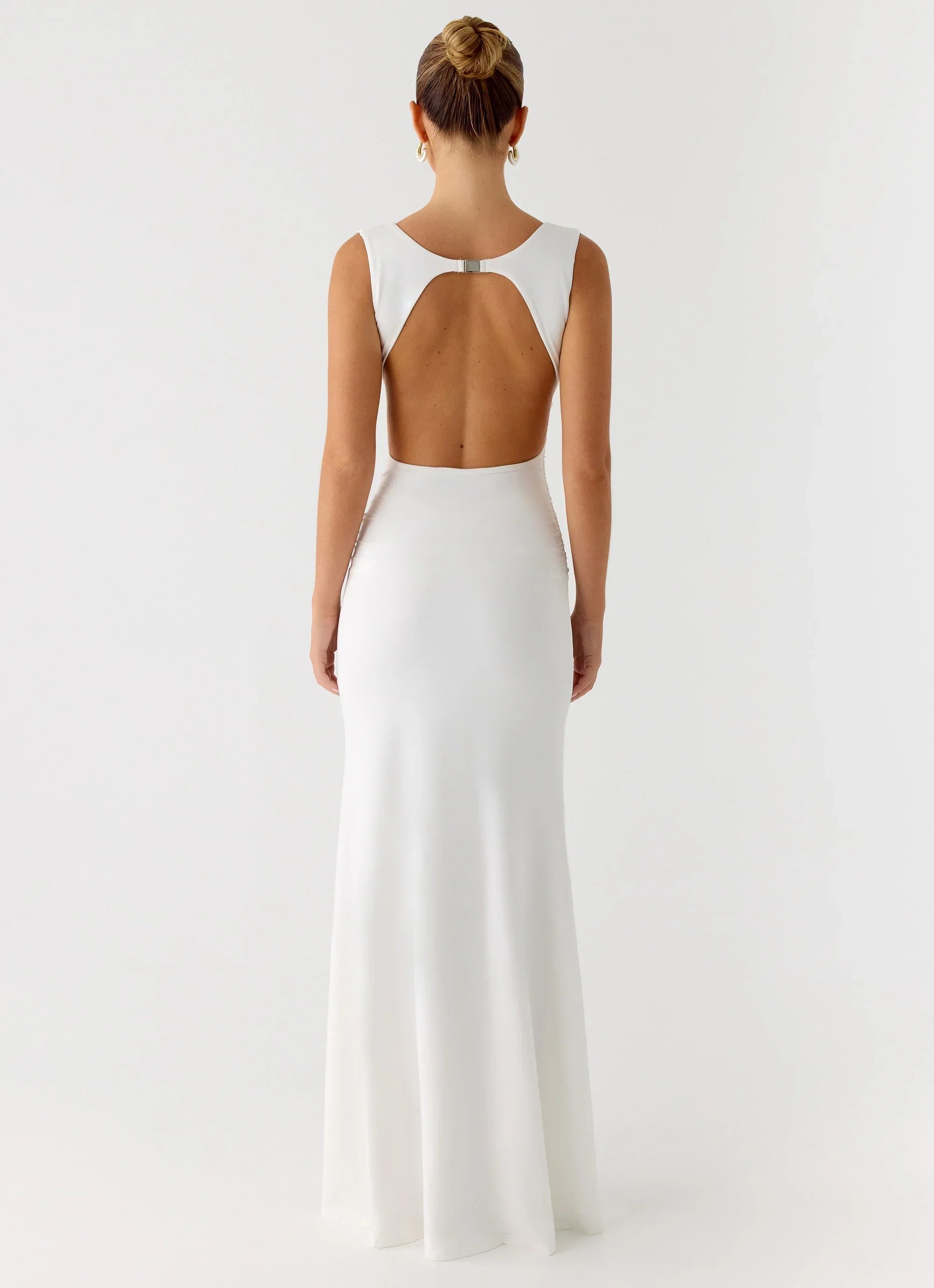 Cherry Sky Maxi Dress - White