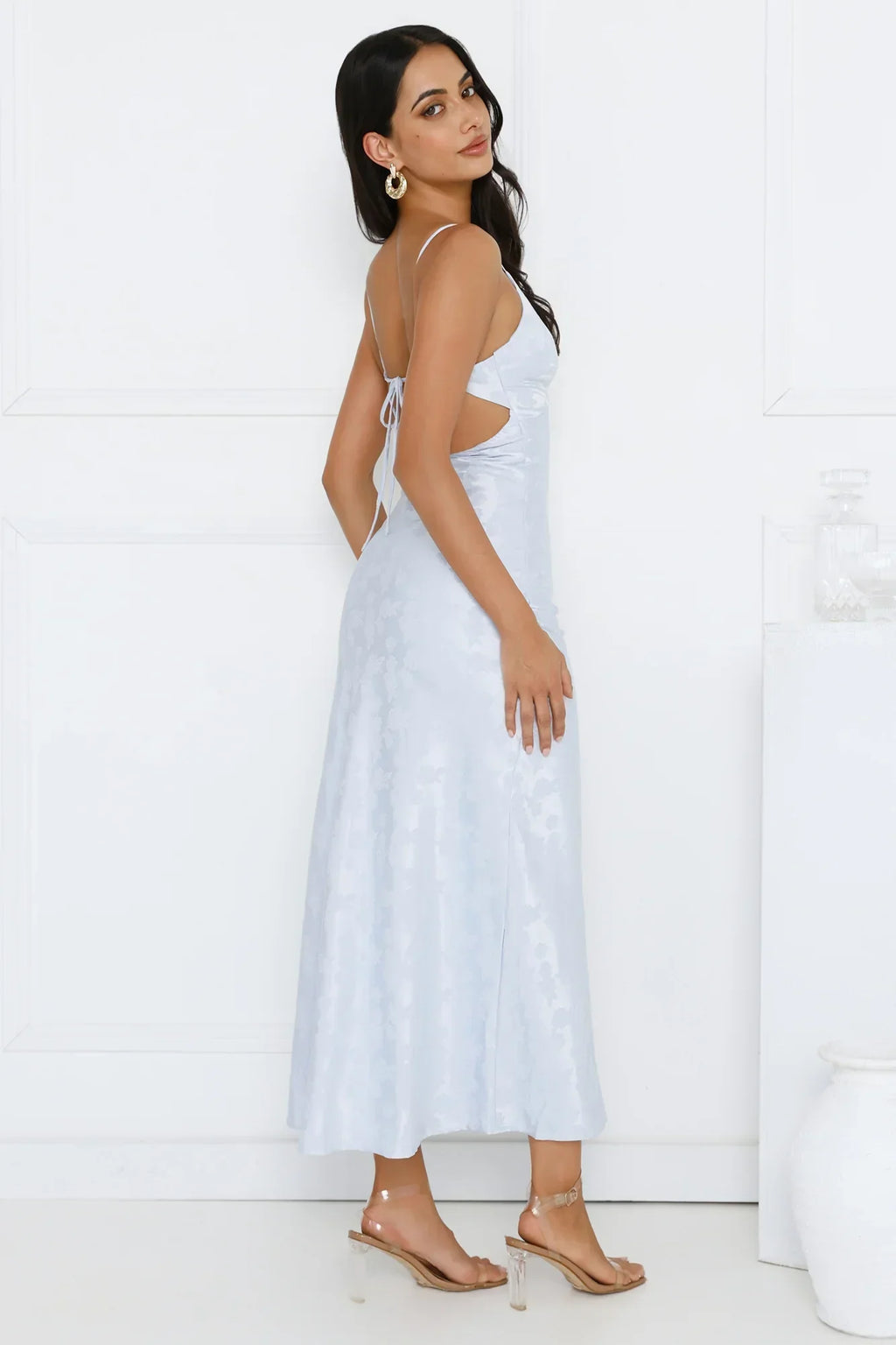 Floral Kiss Satin Maxi Dress