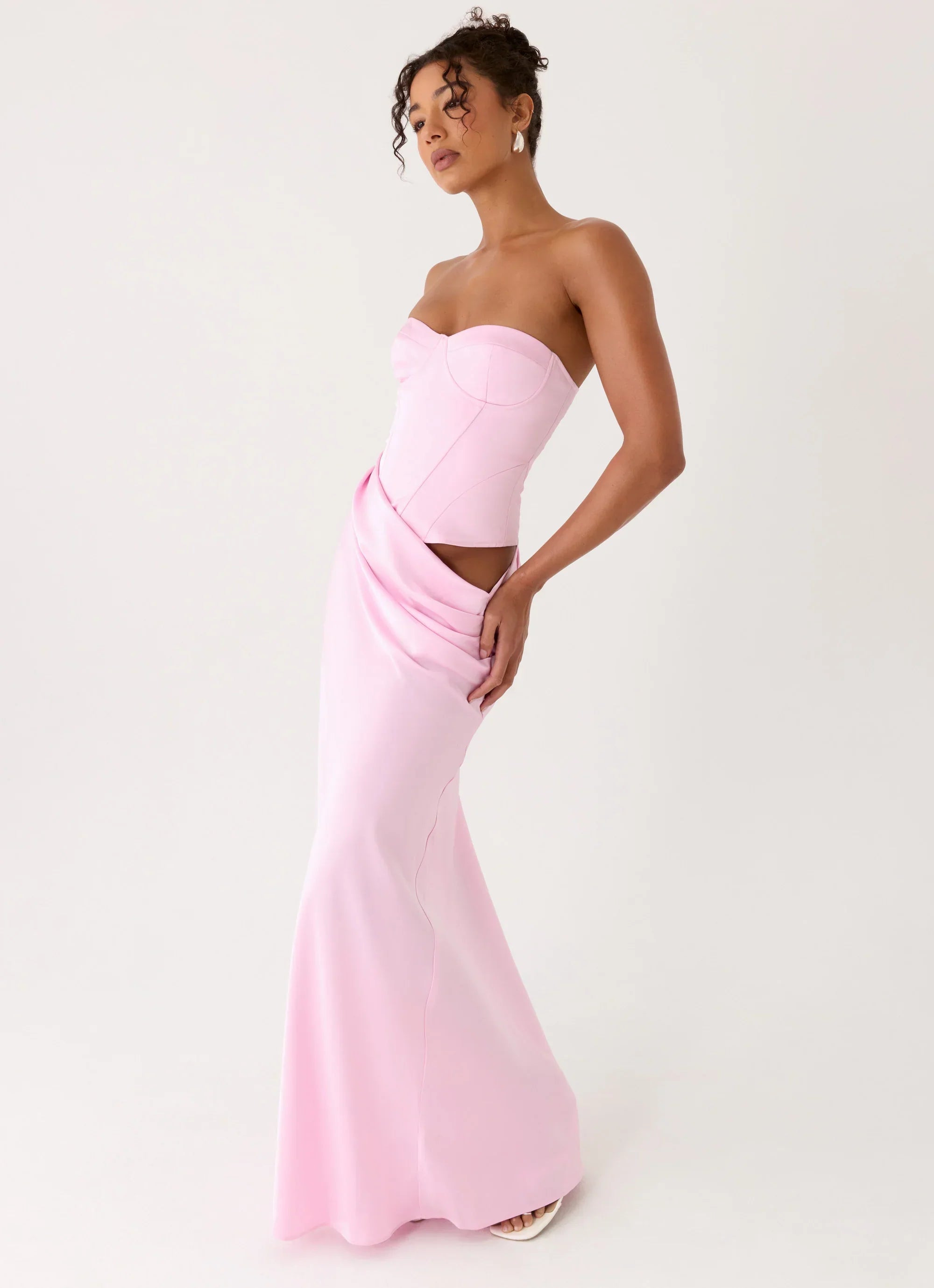 Emory Corset Maxi Dress - Pink