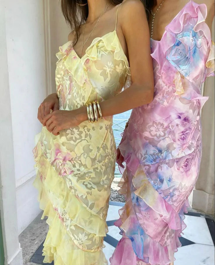 Aureline – Elegant Ruffle Dress with a Playful Touch