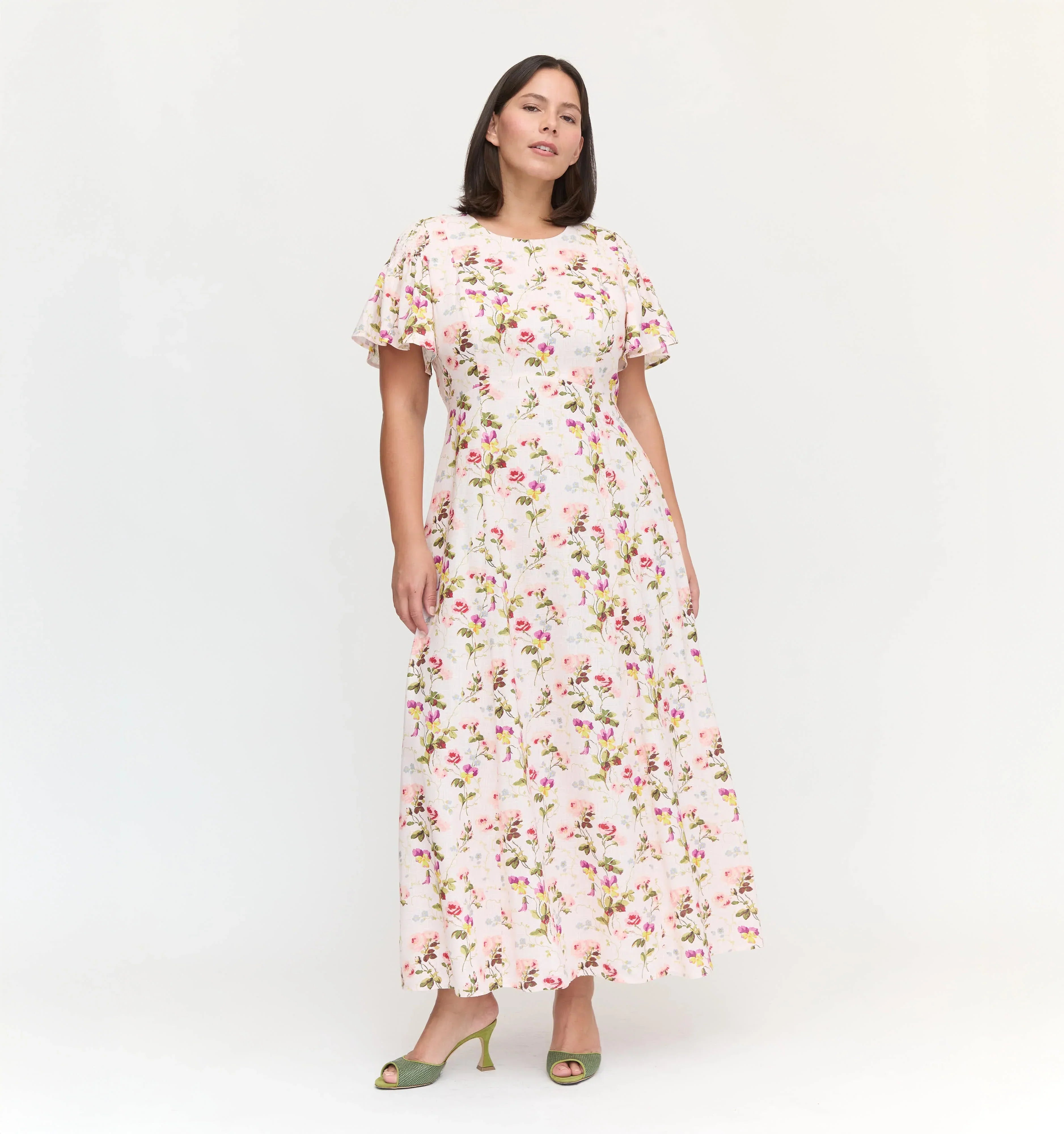 Couturebud The Dominique Dress - Pink Bluebonnet