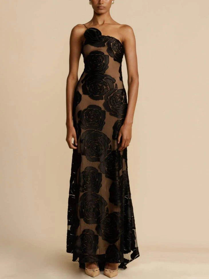 Becca - Floral Maxi Dress with Elegant Look