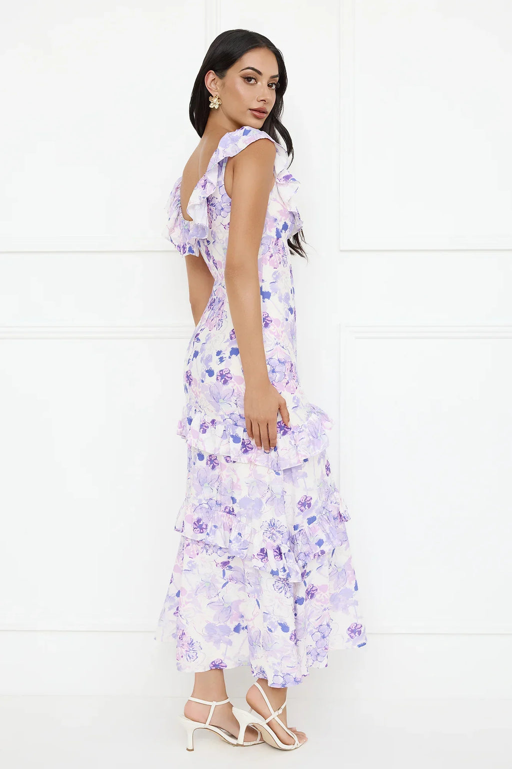 Midnight Magnolia Maxi Dress Purple
