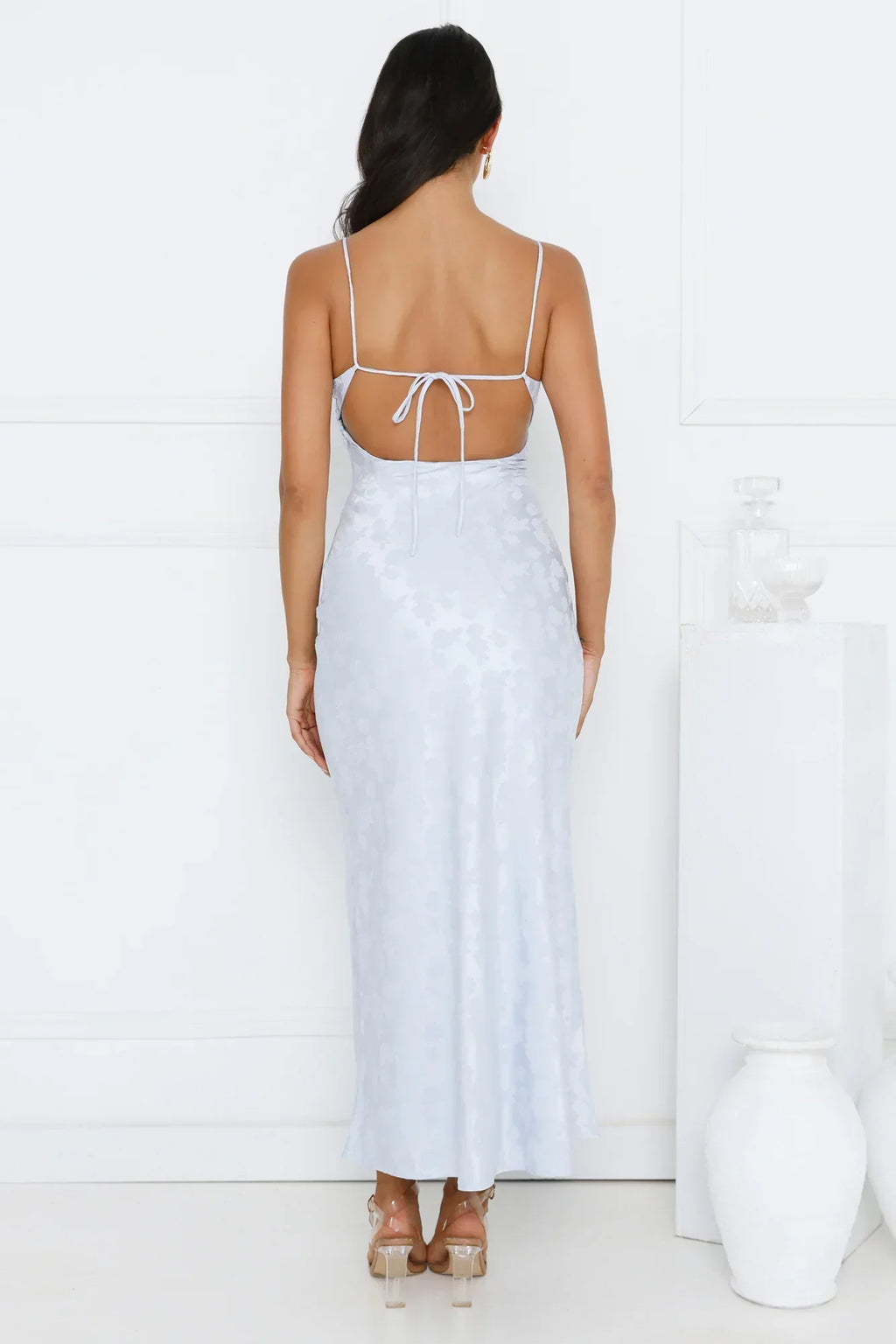 Floral Kiss Satin Maxi Dress