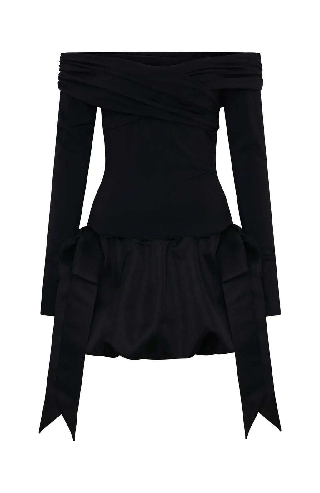 Raise Hell Long Sleeve Mini Dress Black