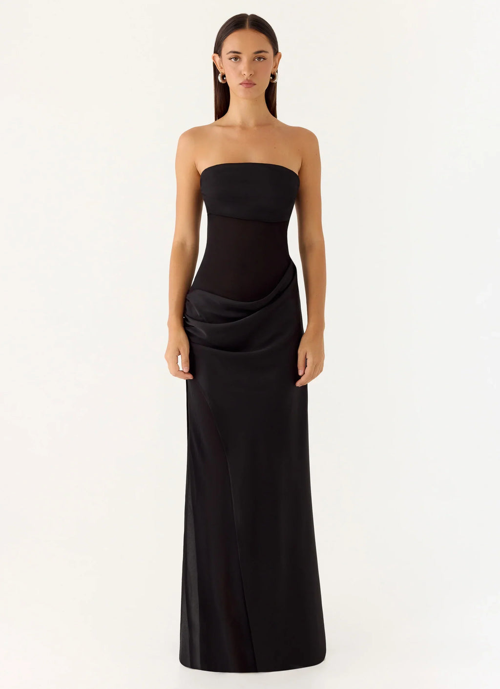 Champagne Skies Maxi Dress - Black