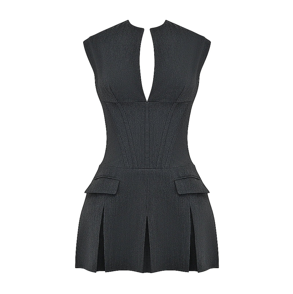 Sylvette – Corset Mini Dress with Pleated Skirt