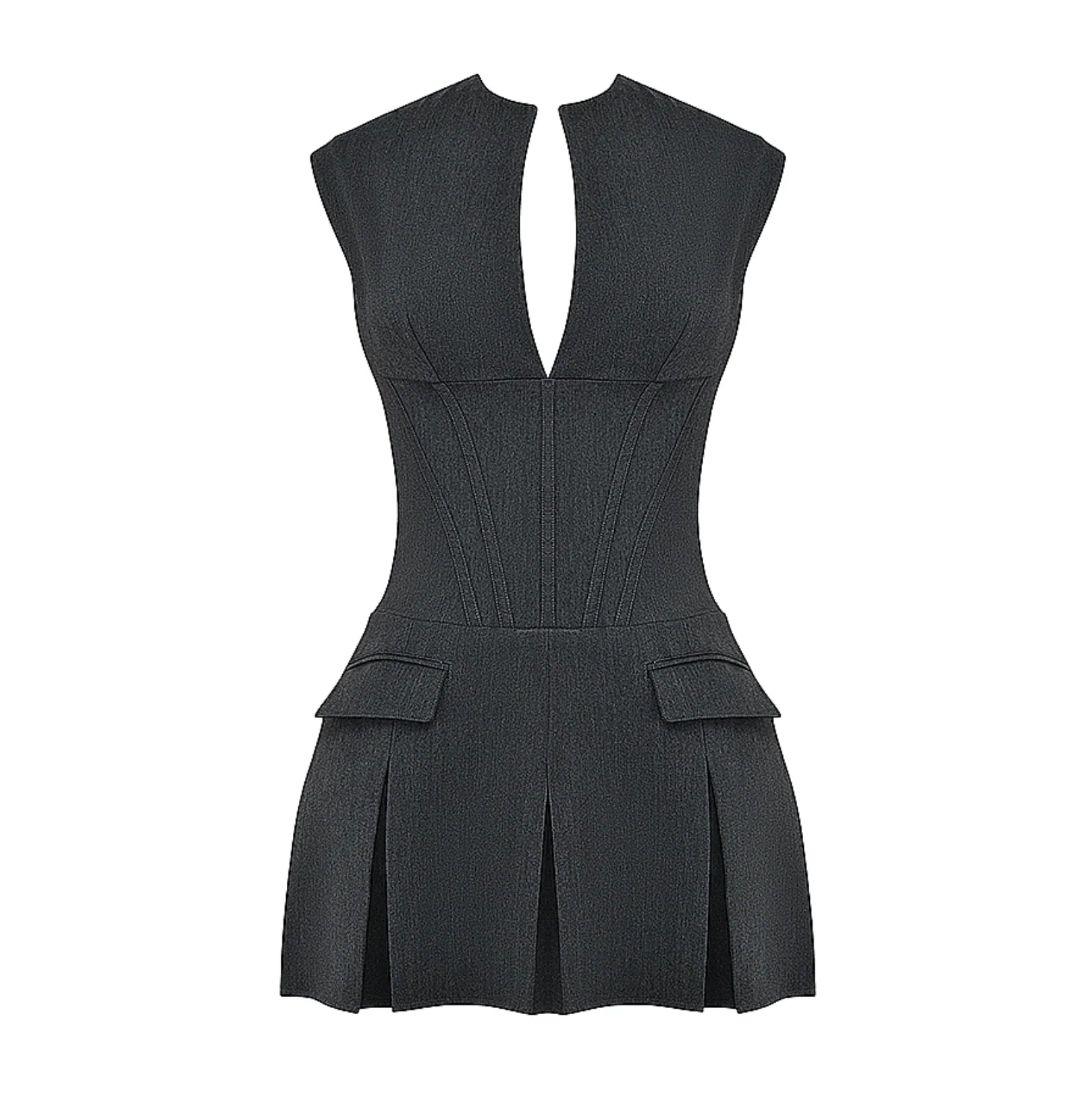 Sylvette – Corset Mini Dress with Pleated Skirt
