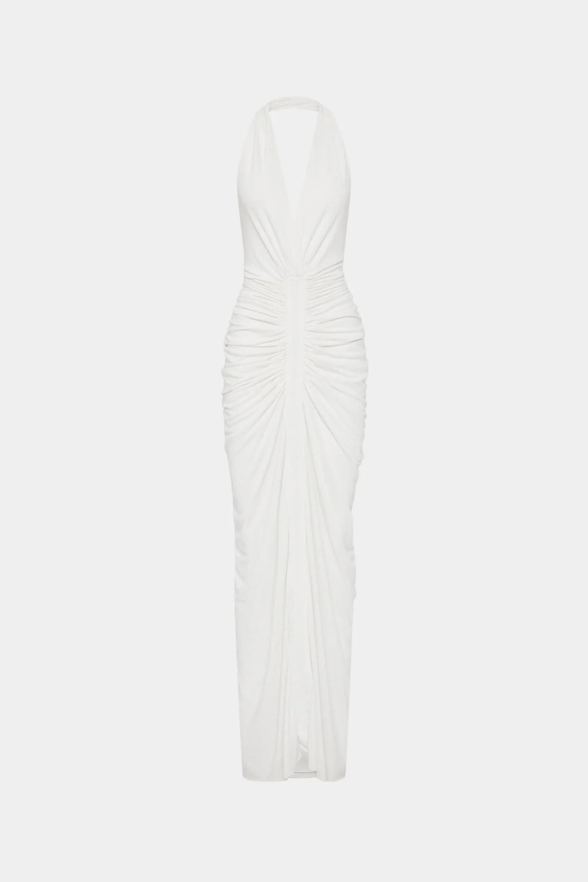 Misha Venus Gathered Cupro Dress - Ivory