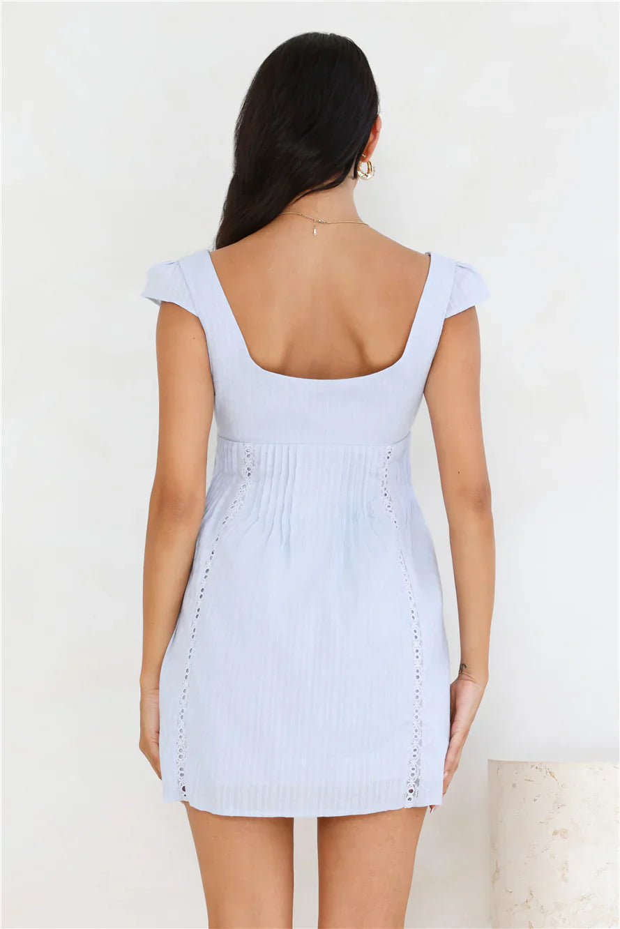 Oak Tree Mini Dress Blue