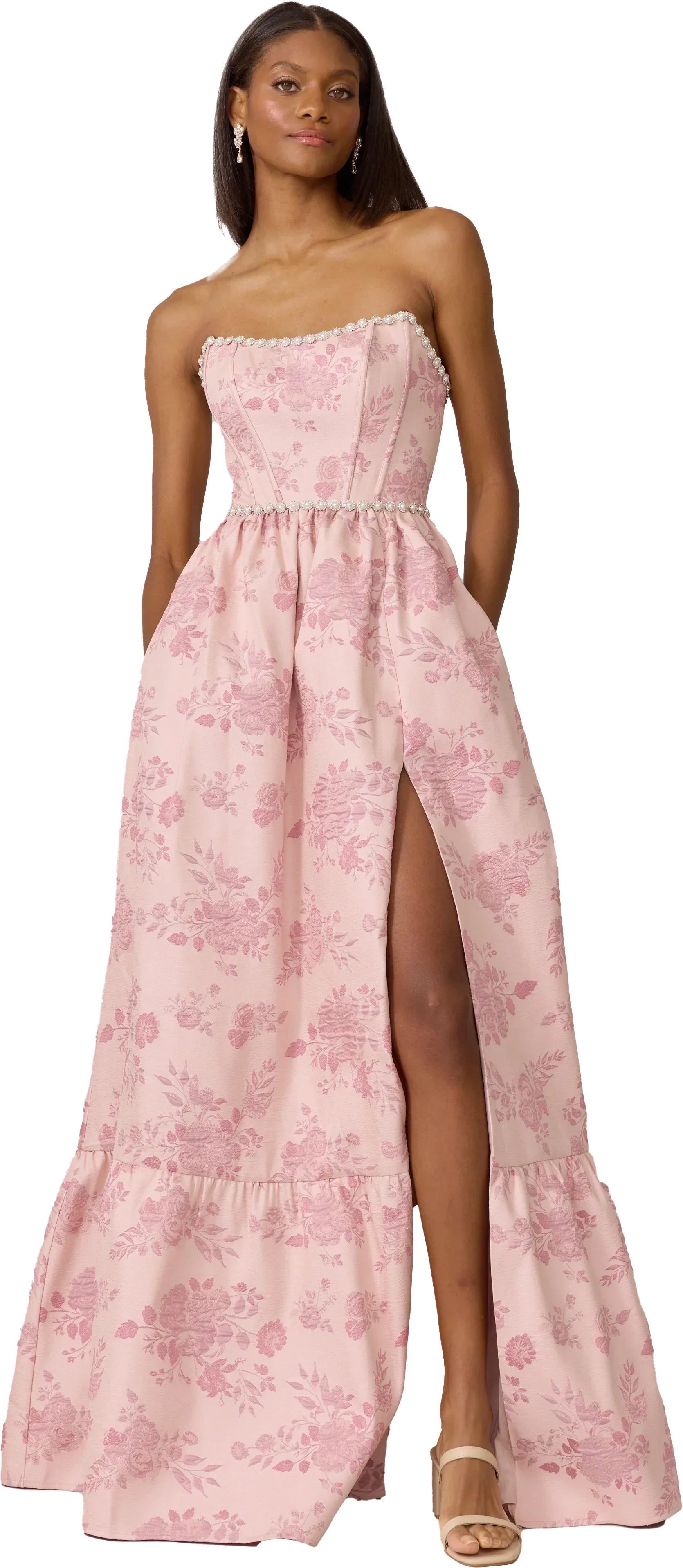 Ellapink Luxe Jacquard Dress | Made To Order