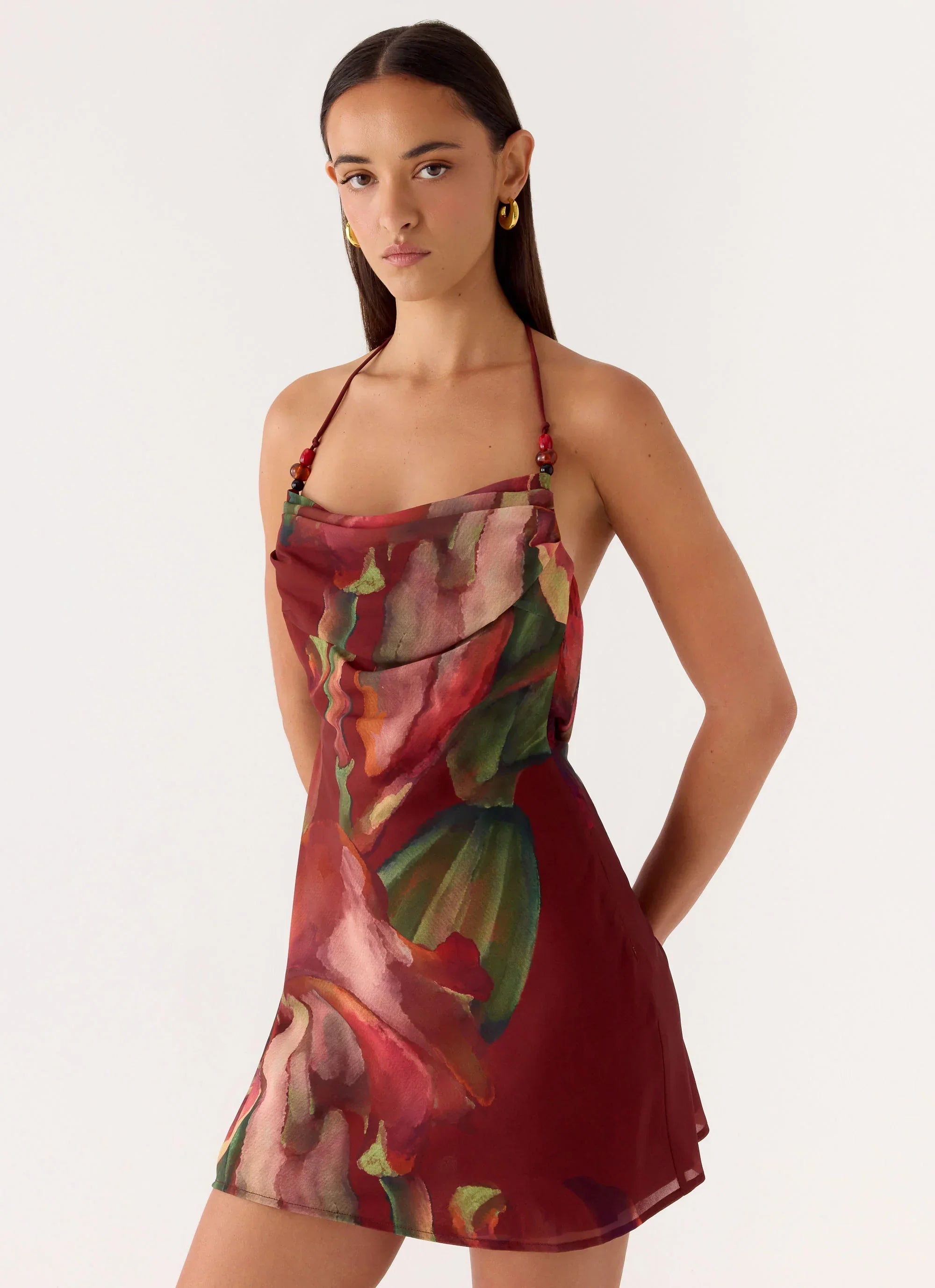 Camilla Cowl Mini Dress - Cuba Cuba